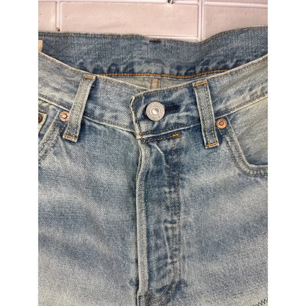 Levi's 501 Jeans, Men's, 32x32 Rare Happy To Be Here Destructed Hemp Selvedge